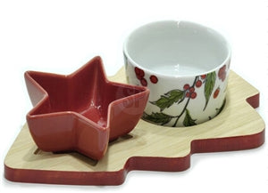 Festive Design 2 Serving Bowls & Tray
