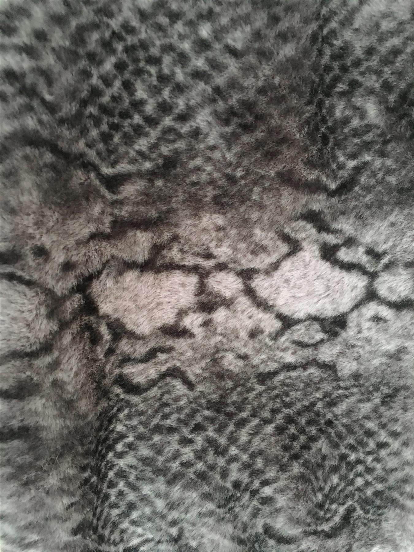 Plush Grey Snakeskin Print Snood
