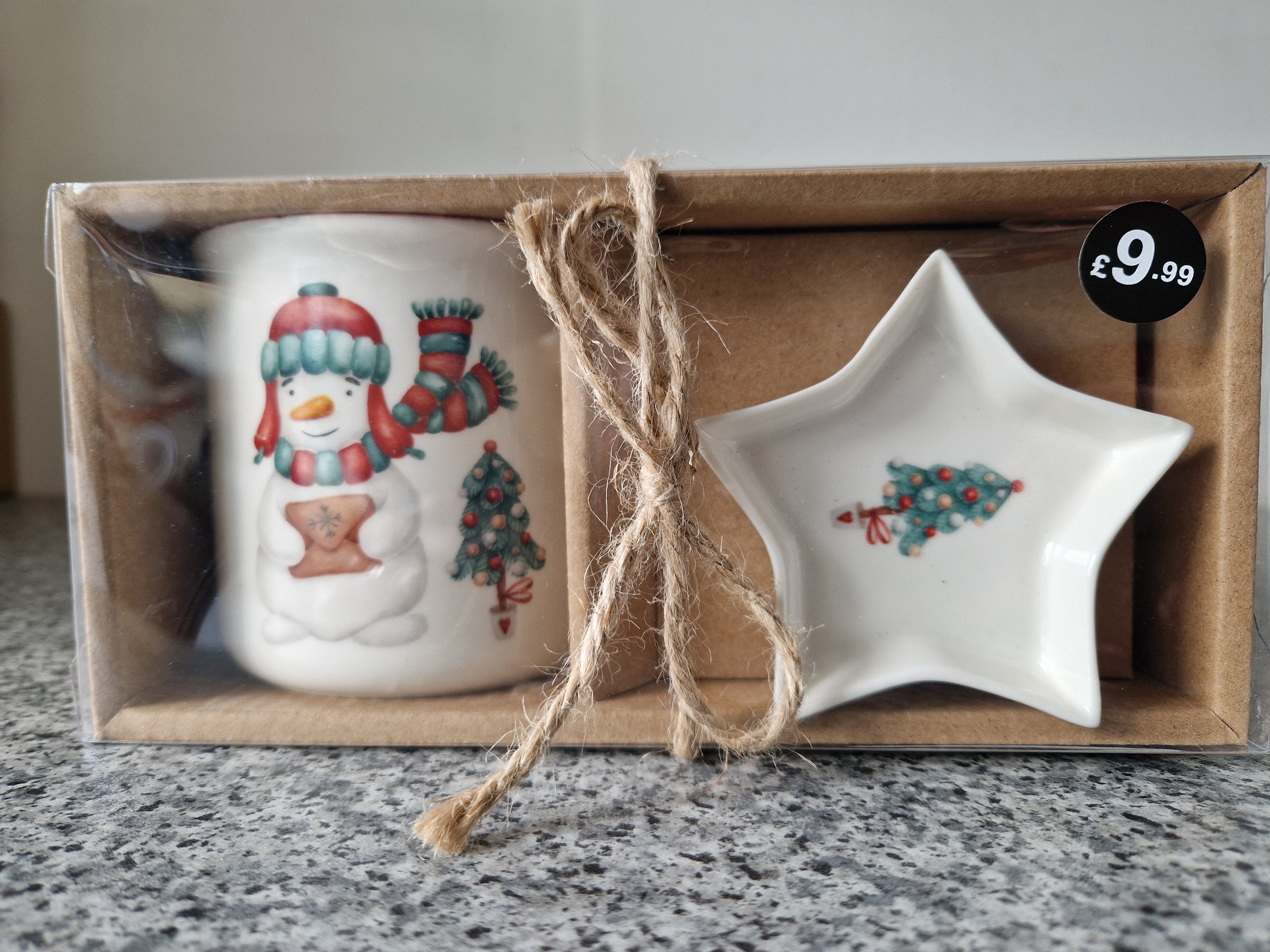 Festive Snowman Mug & Nibble Dish