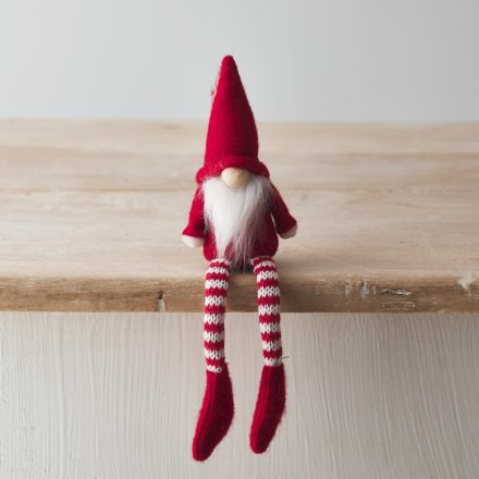 Red Fabric Dangly Legs Sitting Gonk