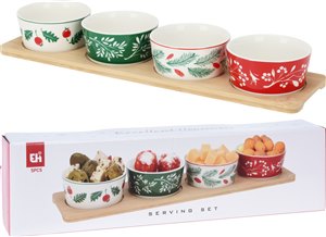 5 Piece Festive Nibbles Serving Set