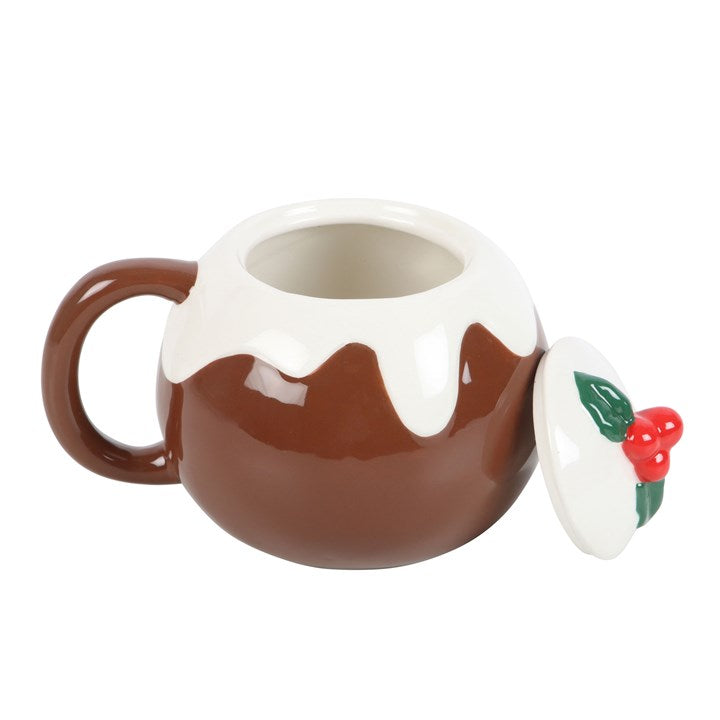 Christmas Pudding Shaped Mug With Lid