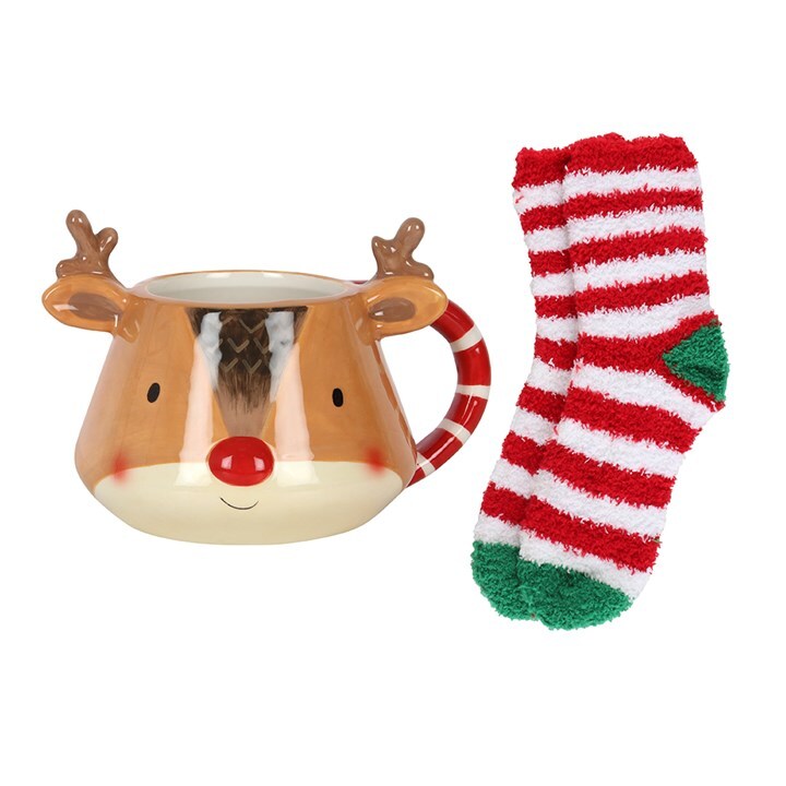 Reindeer Mug & Socks Set