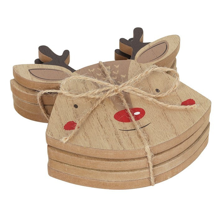 Reindeer Coasters Set Of 4