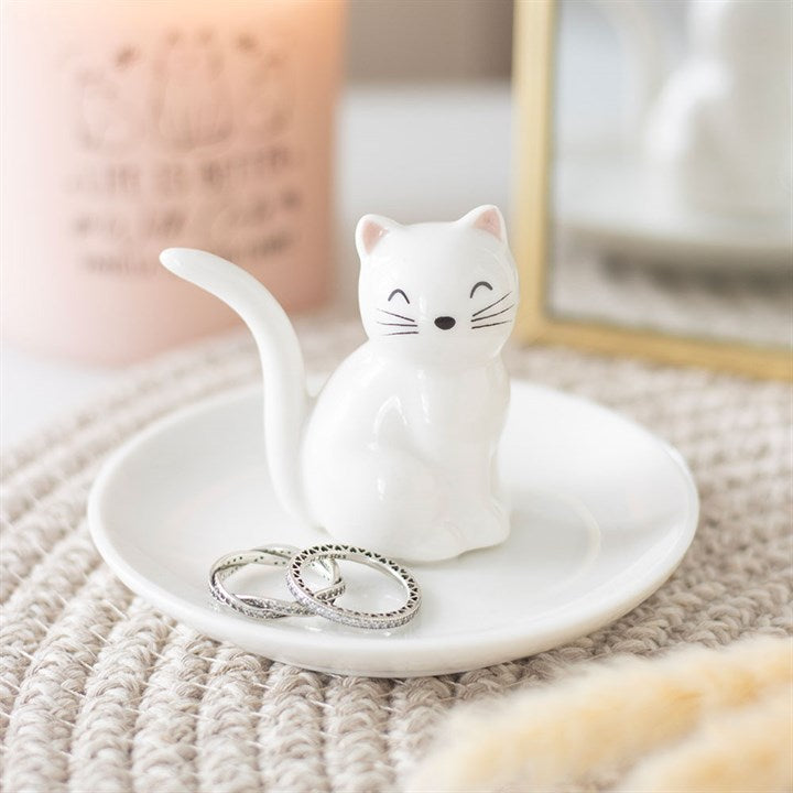 Ceramic Cat Trinket Dish