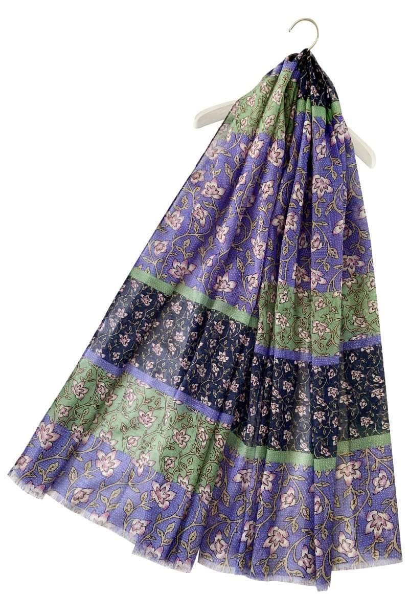 Multi Coloured Flower Print Scarf