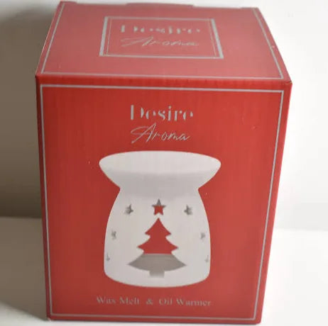 White Cut-Out Merry Christmas Burner