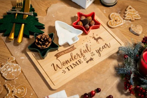 4 Piece Festive Nibbles Serving Set