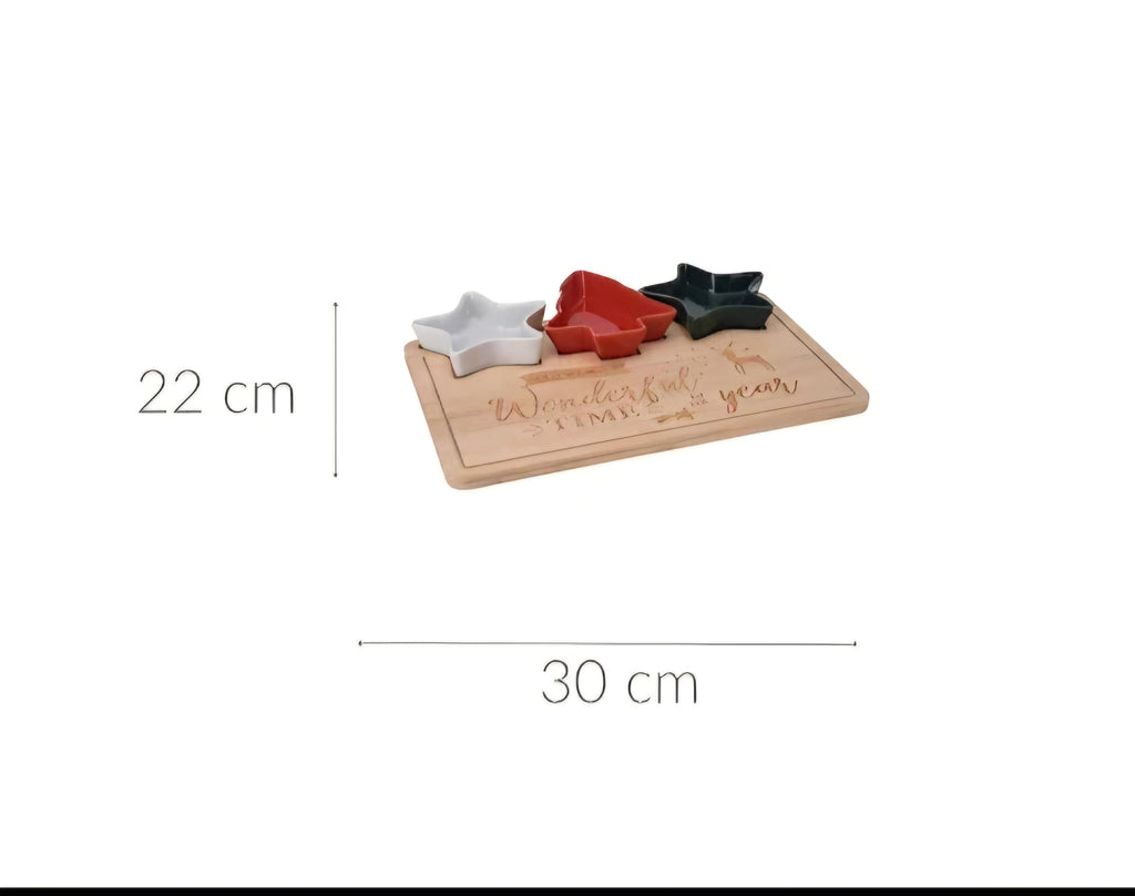 4 Piece Festive Nibbles Serving Set