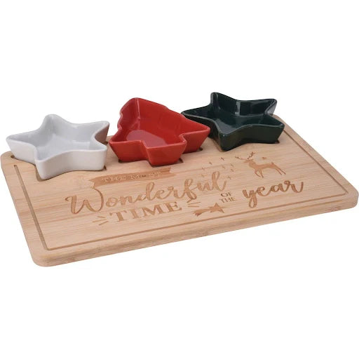 4 Piece Festive Nibbles Serving Set